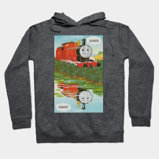 James the Red Engine Vintage Card Hoodie by sleepyhenry